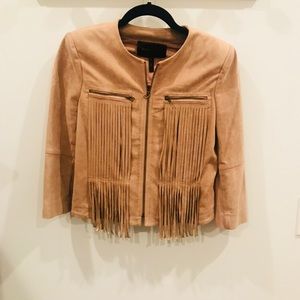 BCBGMaxaria Suede Fridge Jacket